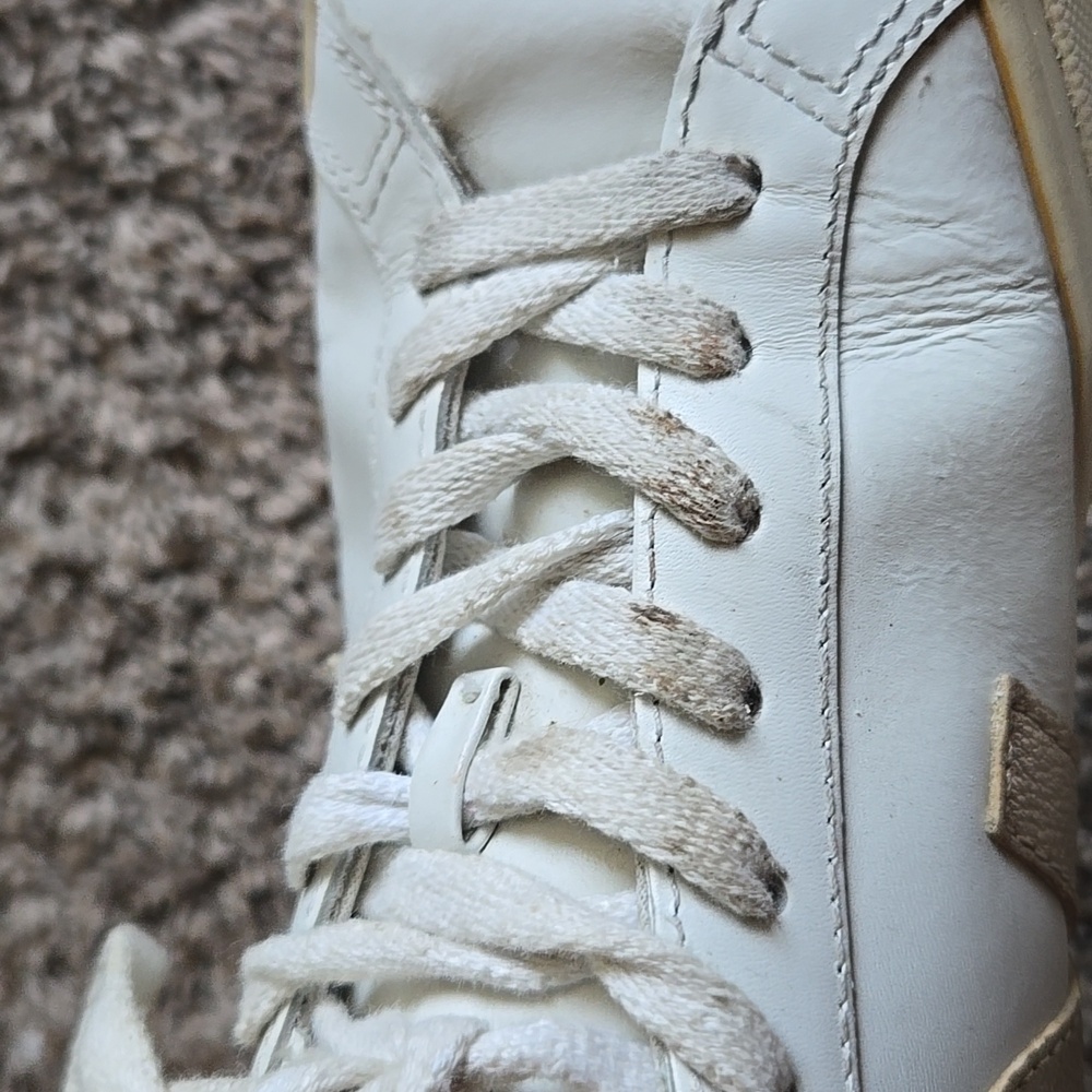 Veja Women's Sneakers in White and Gold - Picture 10 of 13